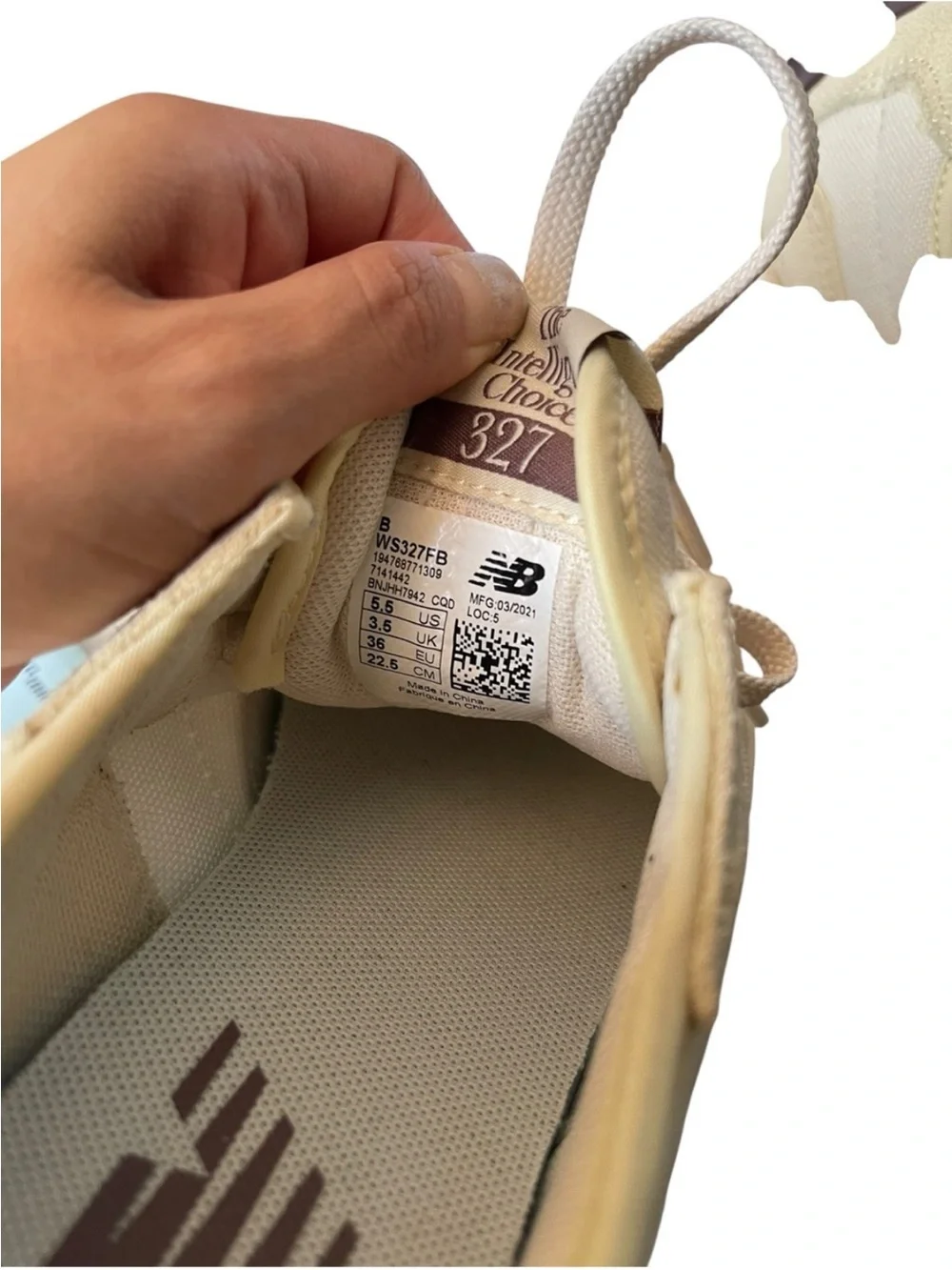 NEW BALANCE Women's 327 Running Sneakers Linen Color Size 5.5US